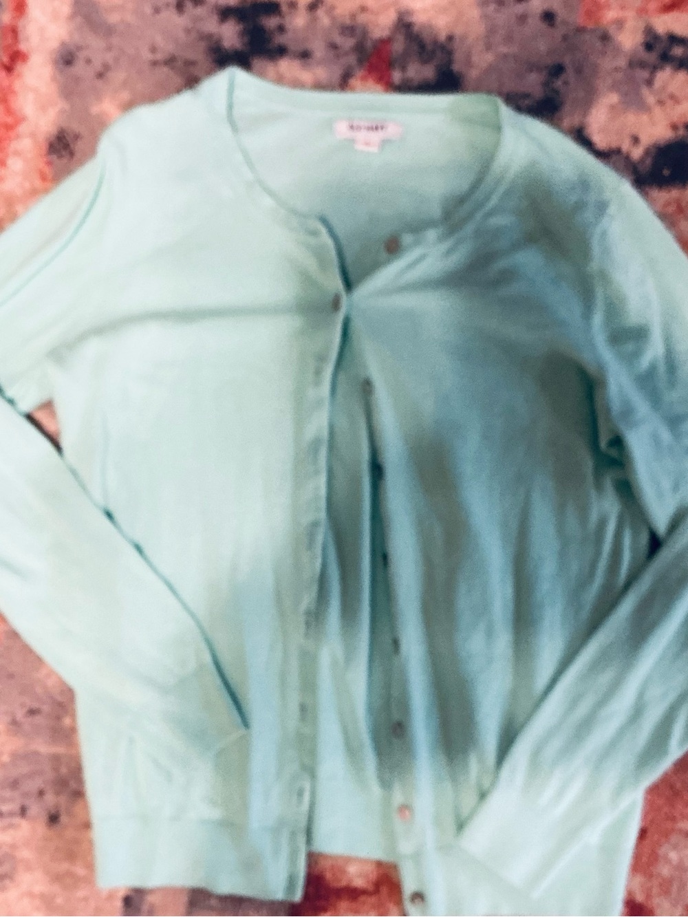 Old Navy Mint-Teal Lightweight Button Cardigan